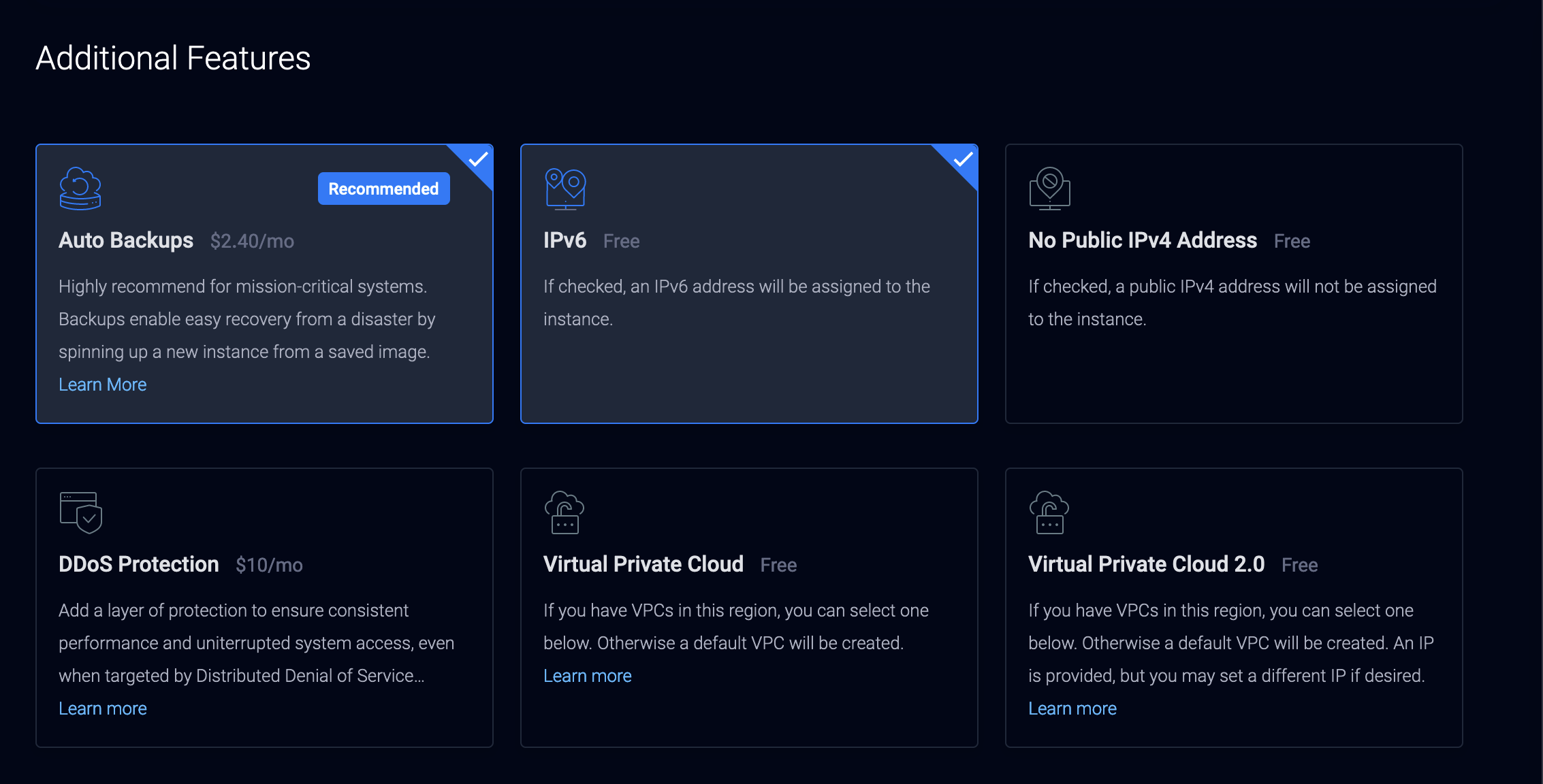 Additional Features