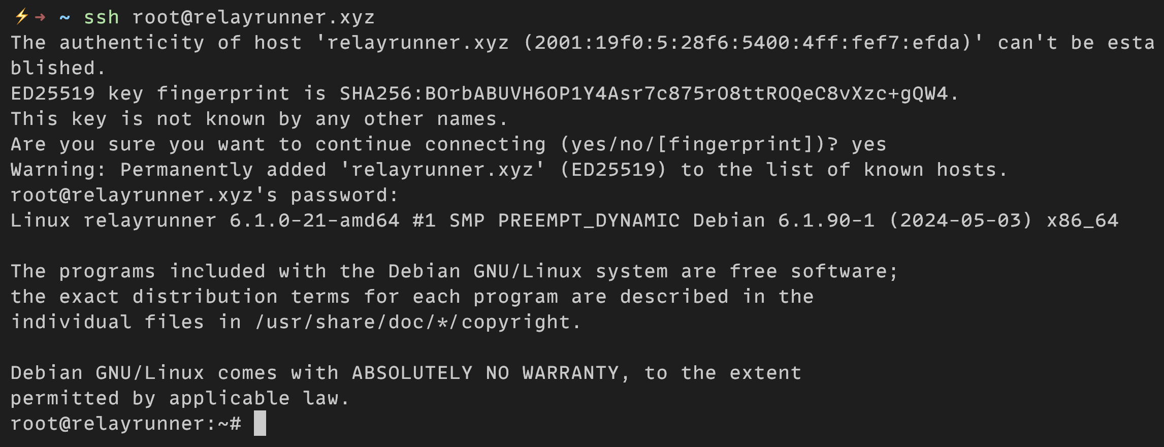 SSH into Server